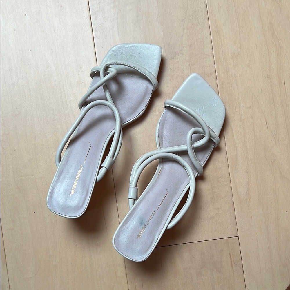 COPY - Intentionally Blank Willow - White Strappy Sandals